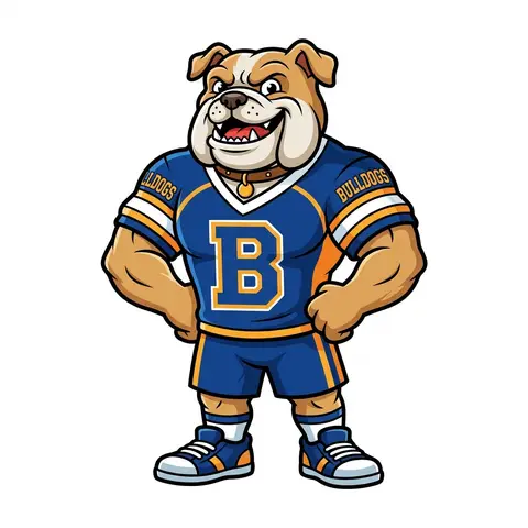 A bulldog mascot