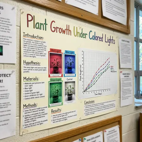A plant-growth poster with a graph